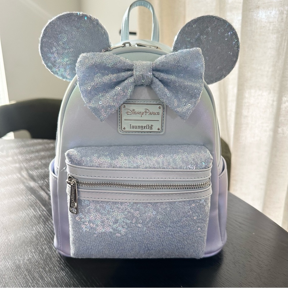 Loungefly Disney Parks Sequin Backpack - Light Blue